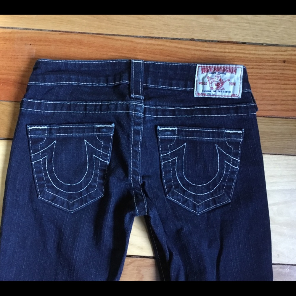 TRUE RELIGION 24 Stella Dark Wash Skinny Jeans - Picture 3 of 5